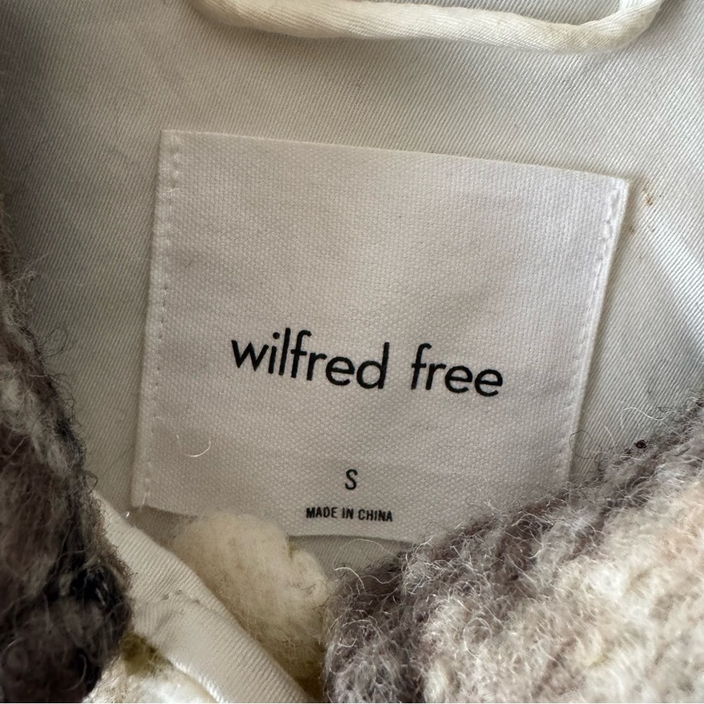 Aritzia Wilfred Free Small Wool Blend Plaid Button Down Shirt Jacket Shacket - Picture 4 of 7